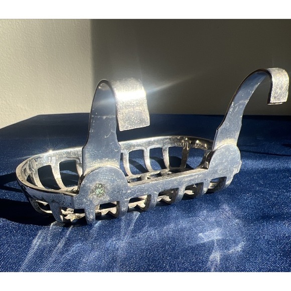 Clawfoot Bathtub Bar Soap Caddy Holder, Vintage, Chrome Metal, antique style - Picture 9 of 13